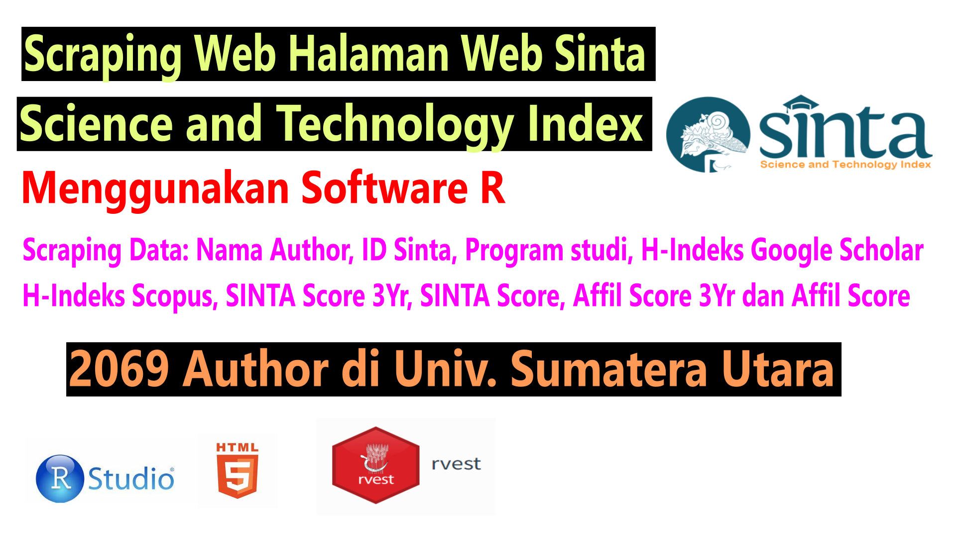 Scraping Data Author SINTA Universitas Sumatera Utara dengan R